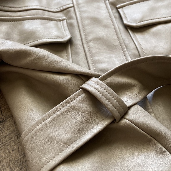 A New Day Anorak Faux Leather Frontier Brown Jacket - Picture 16 of 16